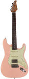 Suhr Select Classic S HSS Guitar, Roasted Flamed Neck, Shell Pink, Rosewood