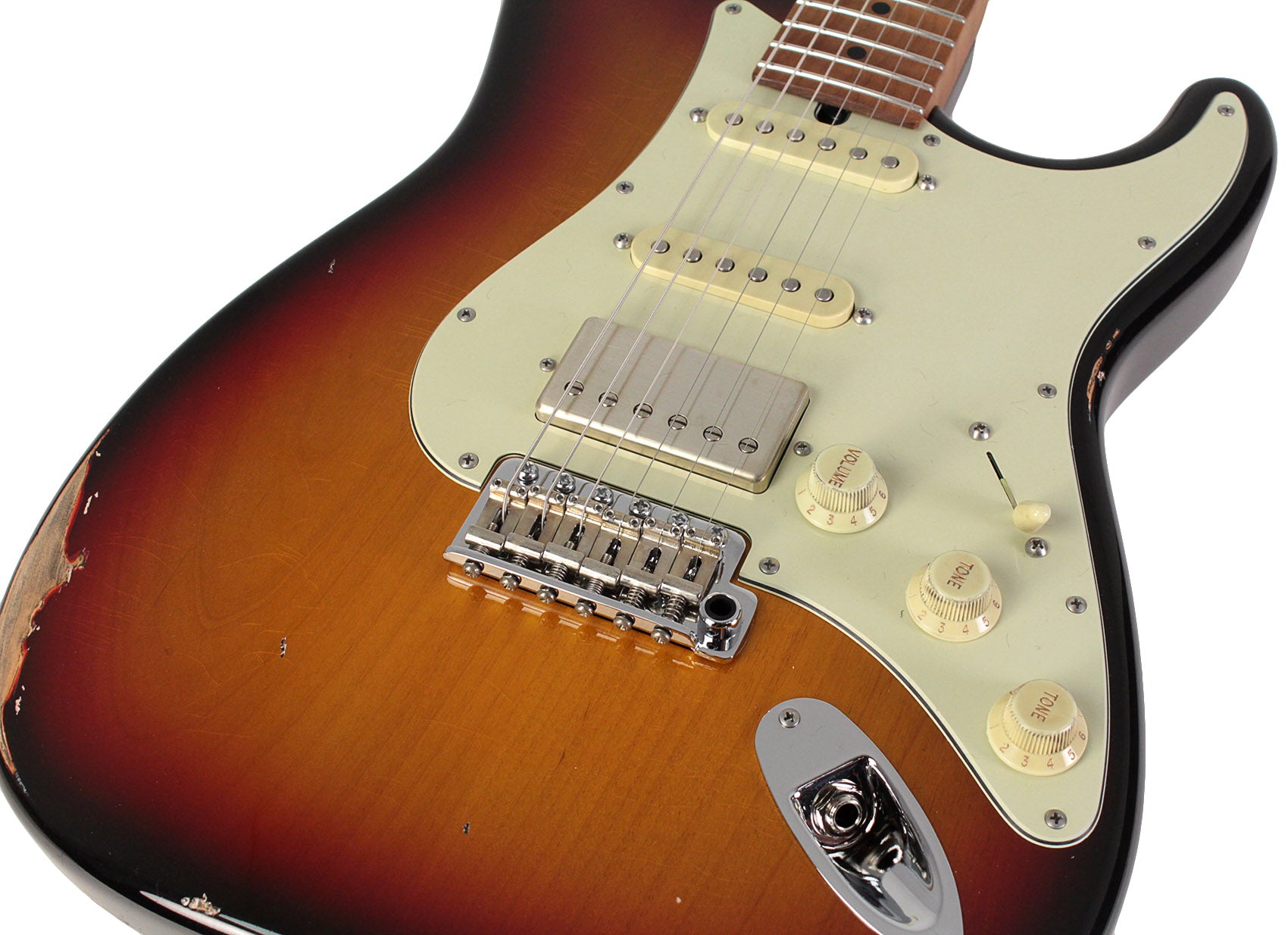 Suhr Select Classic S Antique HSS Guitar, Roasted Flamed Neck, 3