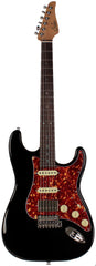 Suhr Select Classic S HSS Guitar, Roasted Flamed Neck, Black, Rosewood