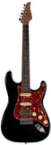 Suhr Select Classic S HSS Guitar, Roasted Flamed Neck, Black, Rosewood