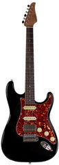 Suhr Select Classic S HSS Guitar, Roasted Flamed Neck, Black, Rosewood