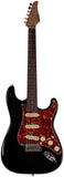 Suhr Select Classic S Guitar, Roasted Flamed Neck, Black, Rosewood