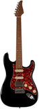 Suhr Select Classic S HSS Guitar, Roasted Flamed Neck, Black, Maple