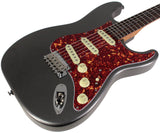 Suhr Select Classic S Guitar, Roasted Flamed Neck, Charcoal Frost Metallic, Rosewood