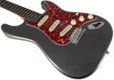 Suhr Select Classic S Guitar, Roasted Flamed Neck, Charcoal Frost Metallic, Rosewood