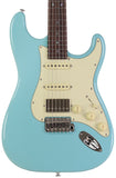 Suhr Select Classic S HSS Guitar, Roasted Flamed Neck, Daphne Blue, Rosewood
