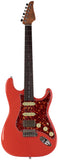 Suhr Select Classic S HSS Guitar, Roasted Flamed Neck, Fiesta Red, Rosewood
