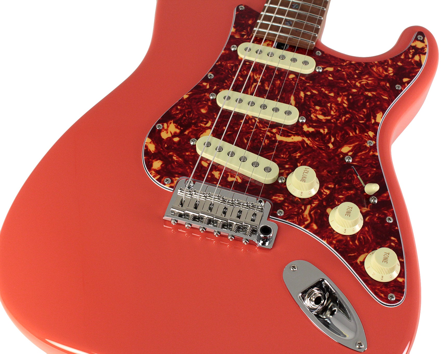 Suhr Select Classic S Guitar, Roasted Flamed Neck, Fiesta Red