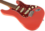 Suhr Select Classic S Guitar, Roasted Flamed Neck, Fiesta Red, Maple