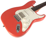 Suhr Select Classic S HSS Guitar, Roasted Flamed Neck, Fiesta Red, Rosewood