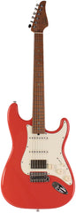 Suhr Select Classic S HSS Guitar, Roasted Flamed Neck, Fiesta Red, Maple