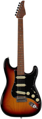 Suhr Select Classic S Guitar, Roasted Flamed Neck, 3-Tone Burst, Maple