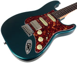 Suhr Select Classic S HSS Guitar, Roasted Flamed Neck, Ocean Turquoise, Rosewood