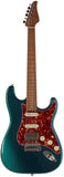 Suhr Select Classic S HSS Guitar, Roasted Flamed Neck, Ocean Turquoise Metallic, Maple