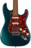 Suhr Select Classic S HSS Guitar, Roasted Flamed Neck, Ocean Turquoise Metallic, Maple