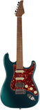Suhr Select Classic S HSS Guitar, Roasted Flamed Neck, Ocean Turquoise, Maple