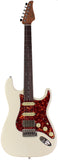 Suhr Select Classic S HSS Guitar, Roasted Flamed Neck, Olympic White, Rosewood