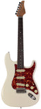 Suhr Select Classic S Guitar, Roasted Flamed Neck, Olympic White, Rosewood