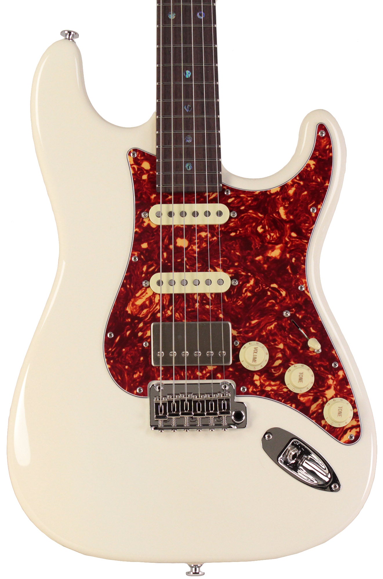 Suhr Select Classic S HSS Guitar, Roasted Neck, Olympic White, Tortois ...