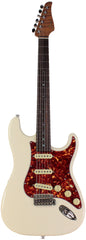 Suhr Select Classic S Guitar, Roasted Flamed Neck, Olympic White, Rosewood