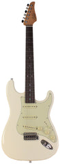 Suhr Select Classic S Guitar, Roasted Flamed Neck, Olympic White, Rosewood