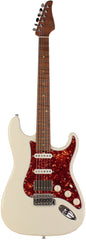 Suhr Select Classic S HSS Guitar, Roasted Flamed Neck, Olympic White, Maple