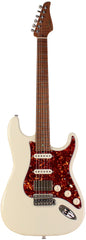Suhr Select Classic S HSS Guitar, Roasted Flamed Neck, Olympic White, Maple