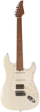 Suhr Select Classic S HSS Guitar, Roasted Flamed Neck, Olympic White, Maple