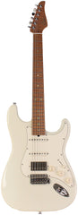 Suhr Select Classic S HSS Guitar, Roasted Flamed Neck, Olympic White, Maple