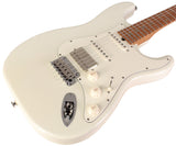 Suhr Select Classic S HSS Guitar, Roasted Flamed Neck, Olympic White, Maple