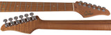 Suhr Select Classic S HSS Guitar, Roasted Flamed Neck, Olympic White, Maple