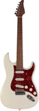 Suhr Select Classic S Guitar, Roasted Flamed Neck, Olympic White, Maple