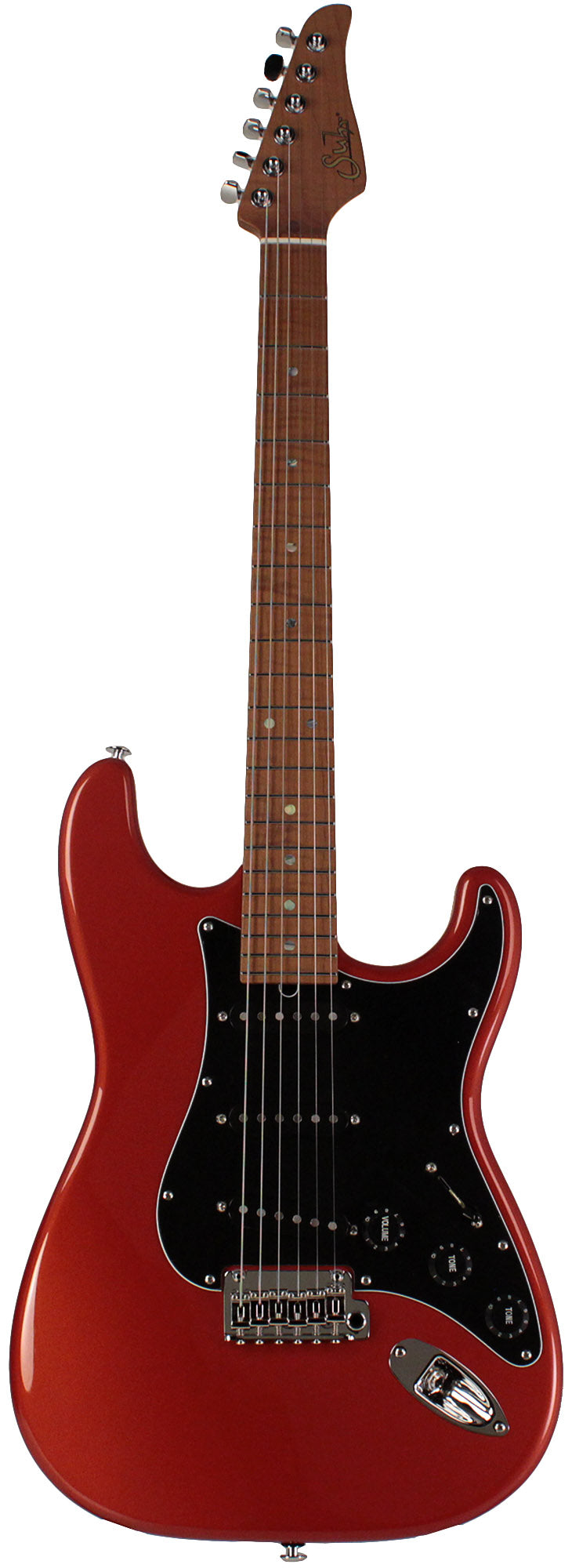 Suhr Select Classic S Guitar, Roasted Flamed Neck, Orange Crush