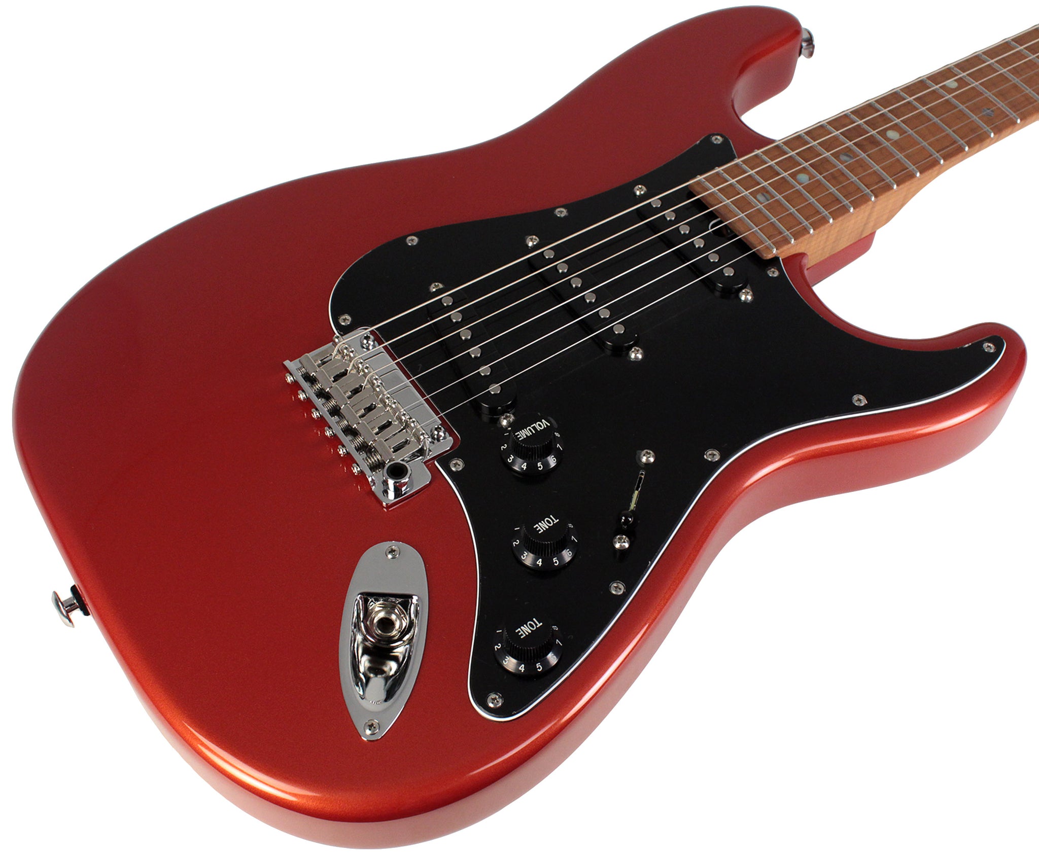 Suhr Select Classic S Guitar, Roasted Flamed Neck, Orange Crush