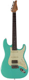 Suhr Select Classic S HSS Guitar, Roasted Flamed Neck, Seafoam Green, Rosewood