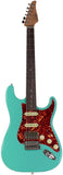 Suhr Select Classic S HSS Guitar, Roasted Flamed Neck, Seafoam Green, Rosewood