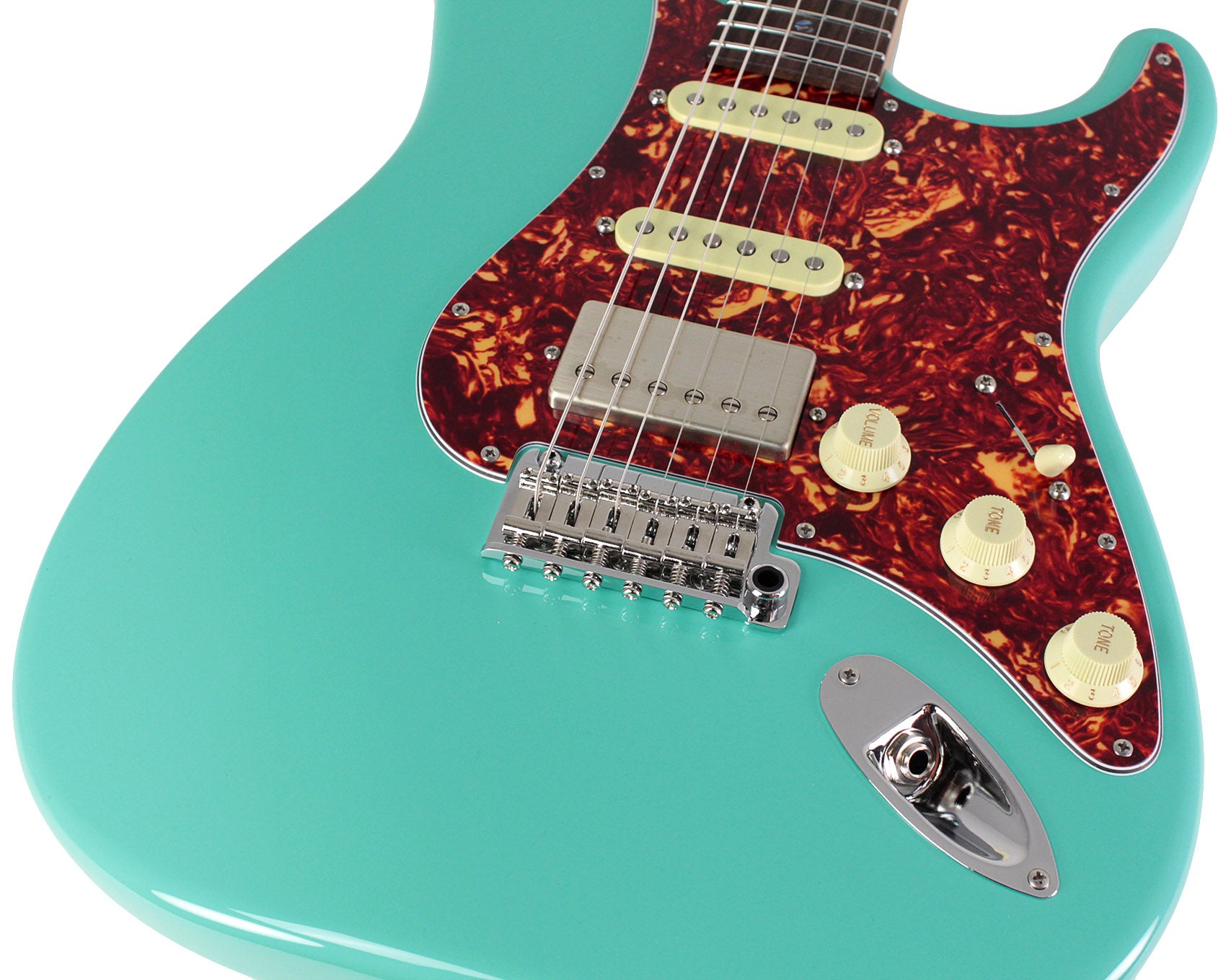 Suhr Select Classic S HSS Guitar, Roasted Neck, Seafoam Green, Tortois ...