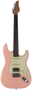 Suhr Select Classic S HSS Guitar, Roasted Flamed Neck, Shell Pink, Rosewood