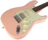 Suhr Select Classic S HSS Guitar, Roasted Flamed Neck, Shell Pink, Rosewood