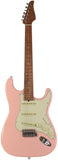 Suhr Select Classic S Guitar, Roasted Flamed Neck, Shell Pink, Maple