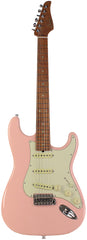 Suhr Select Classic S Guitar, Roasted Flamed Neck, Shell Pink, Maple