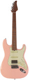 Suhr Select Classic S HSS Guitar, Roasted Flamed Neck, Shell Pink, Maple