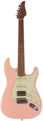 Suhr Select Classic S HSS Guitar, Roasted Flamed Neck, Shell Pink, Maple