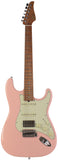 Suhr Select Classic S HSS Guitar, Roasted Flamed Neck, Shell Pink, Maple
