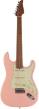 Suhr Select Classic S Guitar, Roasted Flamed Neck, Shell Pink, Maple