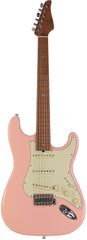 Suhr Select Classic S Guitar, Roasted Flamed Neck, Shell Pink, Maple