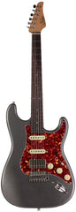 Suhr Select Classic S HSS Guitar, Roasted Flamed Neck, Charcoal Frost Metallic, Rosewood