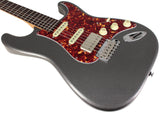 Suhr Select Classic S HSS Guitar, Roasted Flamed Neck, Charcoal Frost Metallic, Rosewood