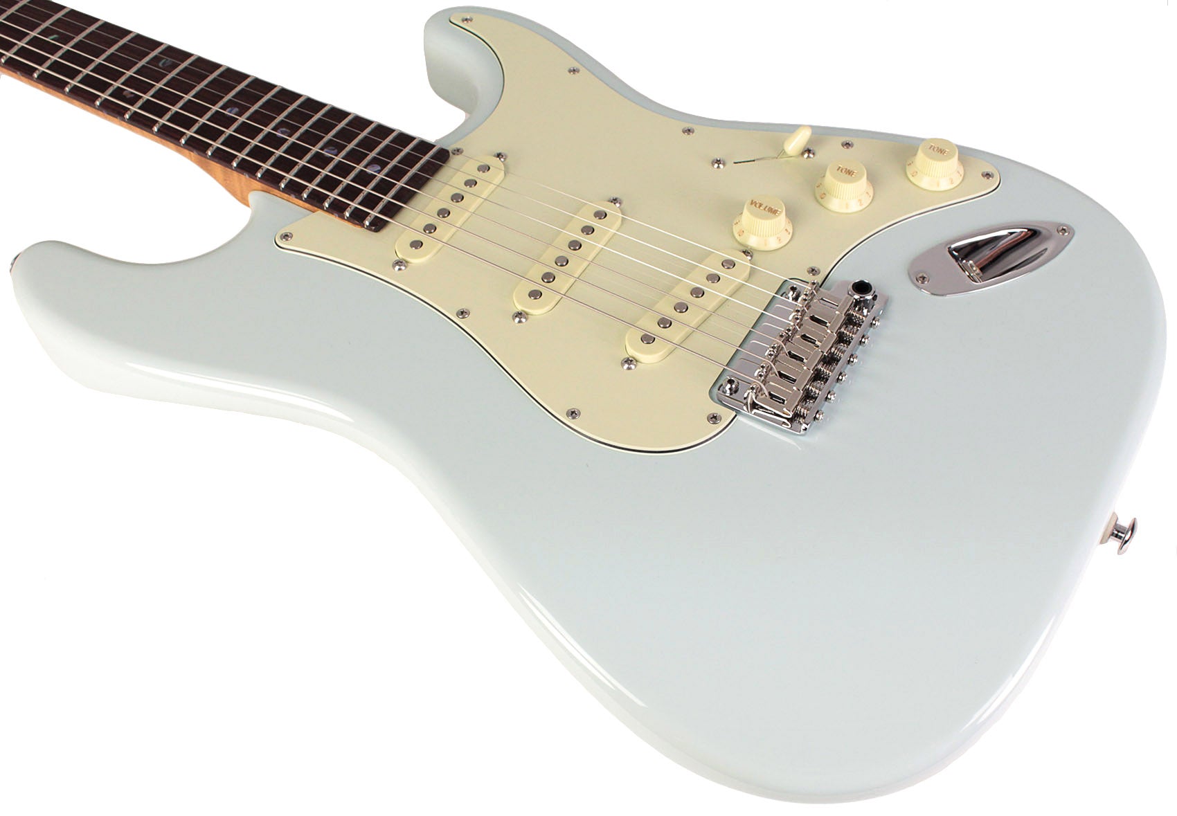 Classic Select Suhr Select Classic S Guitar, Roasted Flamed Neck, Sonic Blue, Rosewoo ...