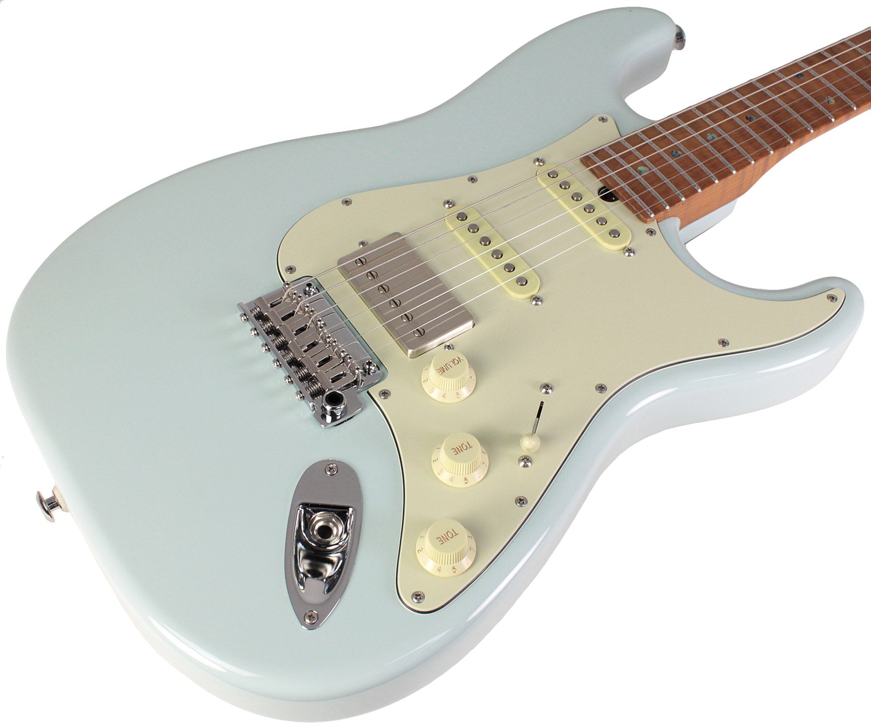 Suhr Select Classic S HSS Guitar, Roasted Flamed Neck, Sonic Blue